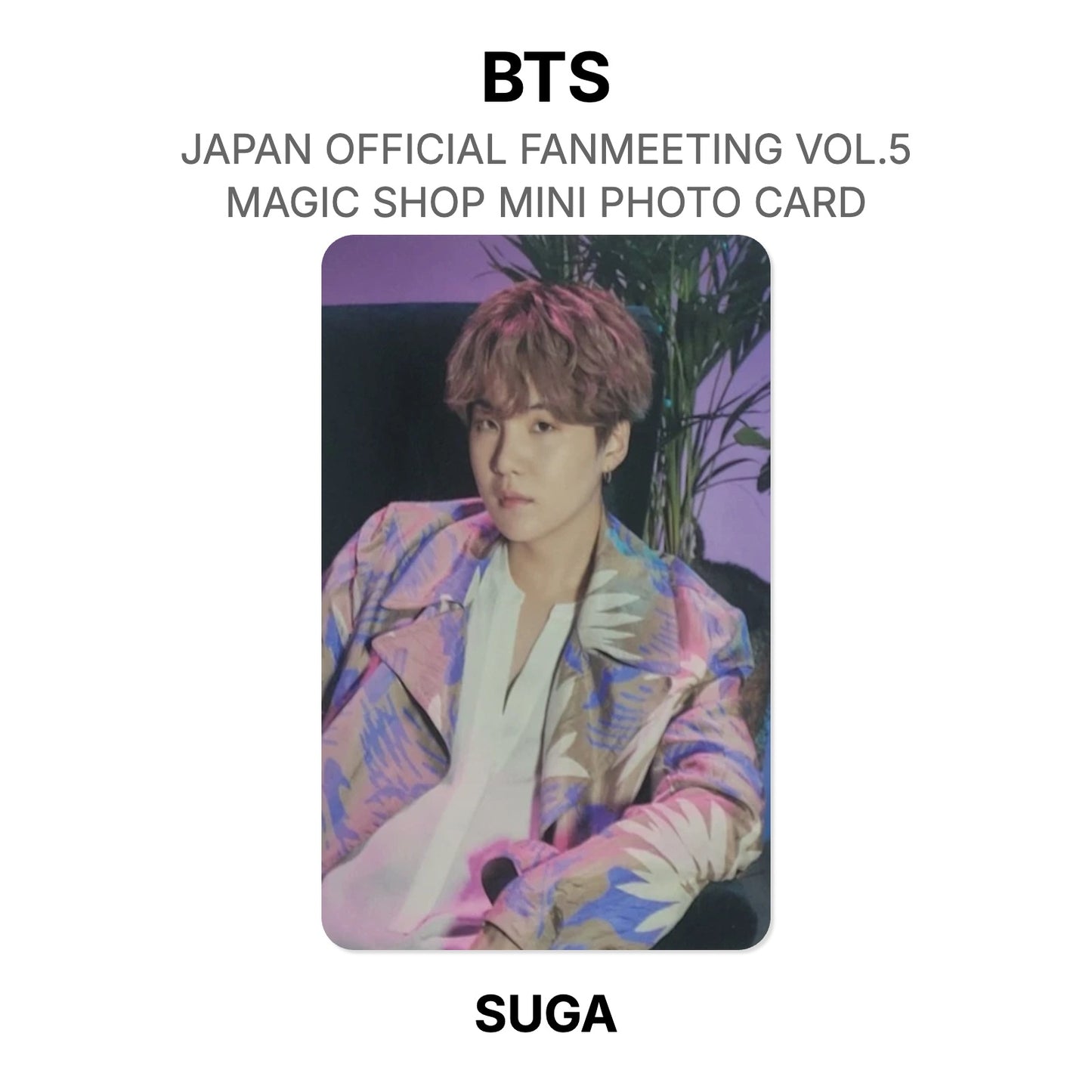 BTS JAPAN OFFICIAL FANMEETING VOL.5 MAGIC SHOP MINI PHOTO CARD Offizielle Photocard