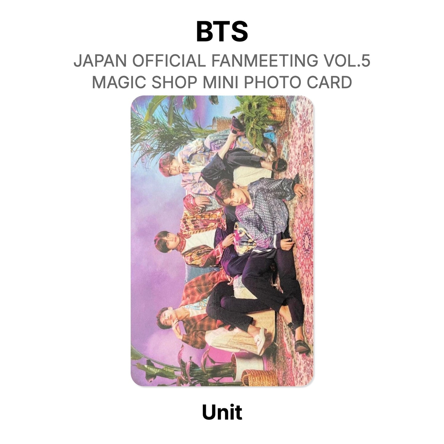 BTS JAPAN OFFICIAL FANMEETING VOL.5 MAGIC SHOP MINI PHOTO CARD Offizielle Photocard