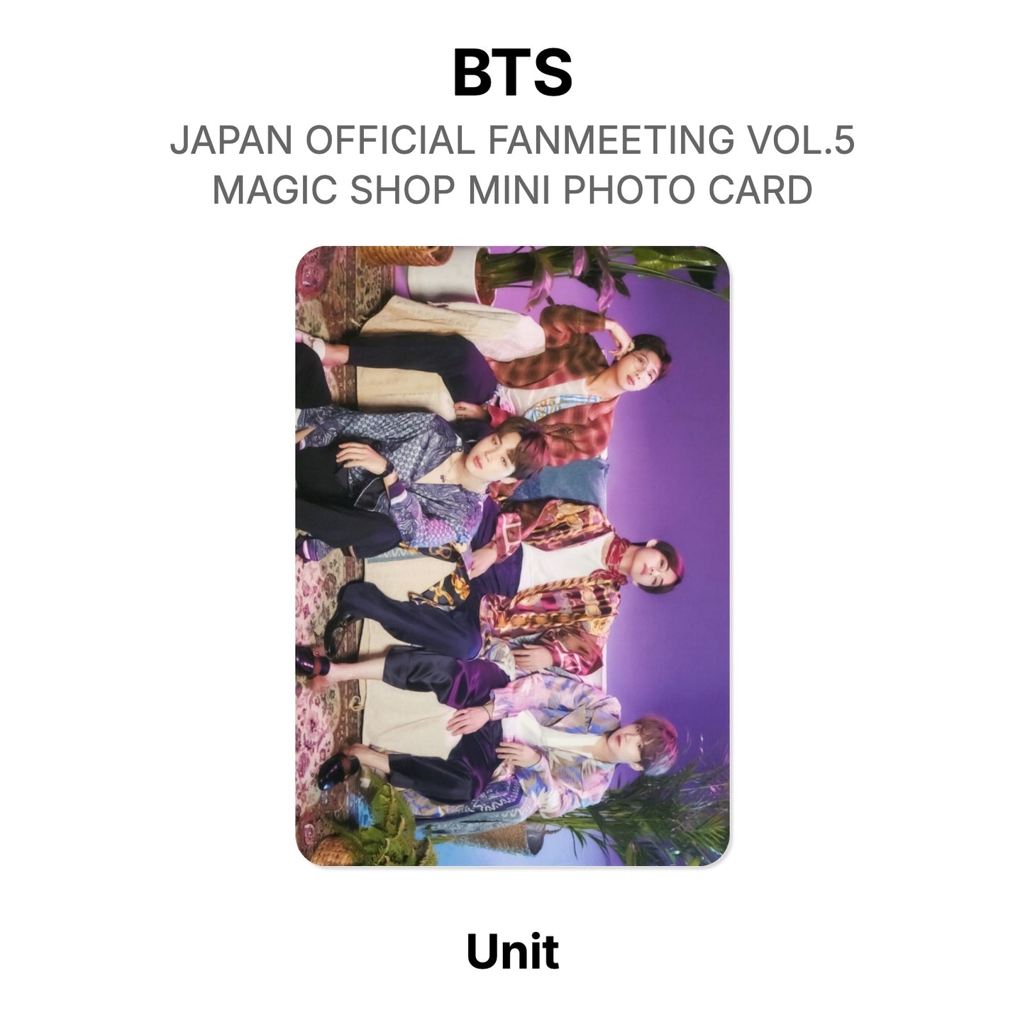BTS JAPAN OFFICIAL FANMEETING VOL.5 MAGIC SHOP MINI PHOTO CARD Offizielle Photocard