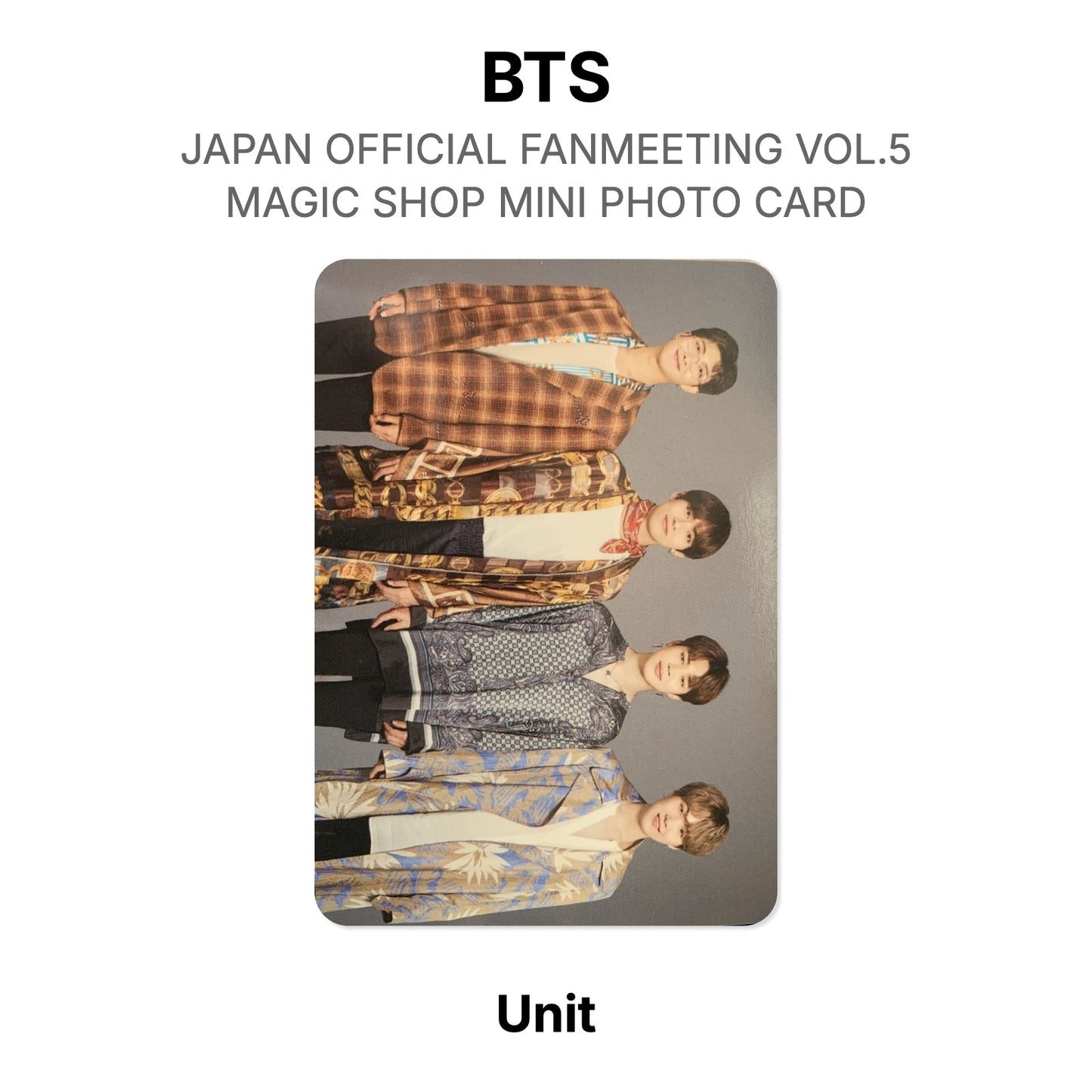 BTS JAPAN OFFICIAL FANMEETING VOL.5 MAGIC SHOP MINI PHOTO CARD Offizielle Photocard