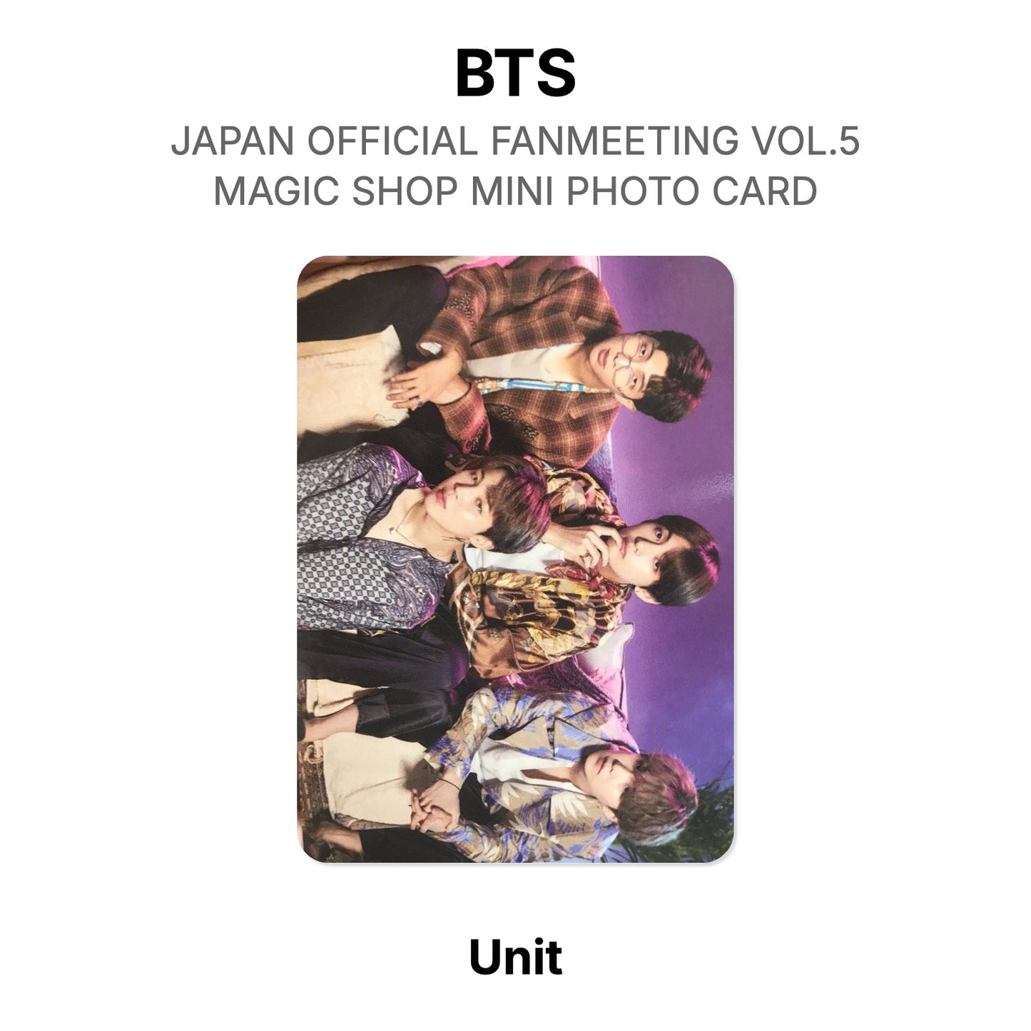 BTS JAPAN OFFICIAL FANMEETING VOL.5 MAGIC SHOP MINI PHOTO CARD Offizielle Photocard