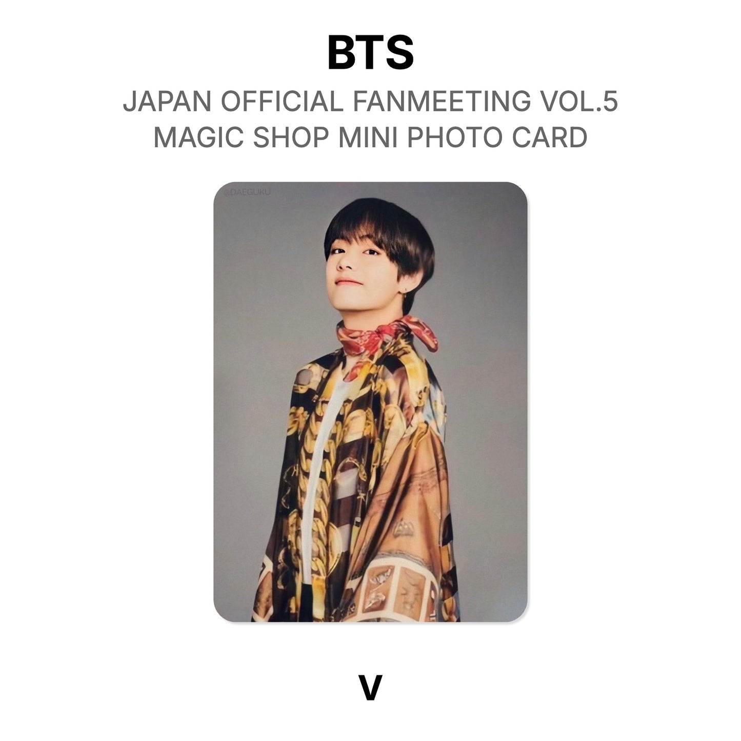 BTS JAPAN OFFICIAL FANMEETING VOL.5 MAGIC SHOP MINI PHOTO CARD Offizielle Photocard