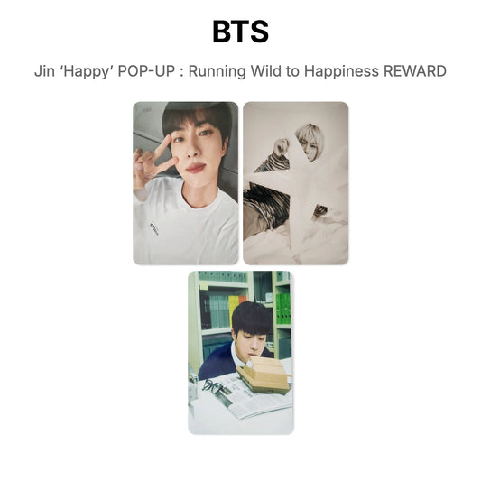 BTS Jin ‘Happy’ POP-UP : Running Wild to Happiness REWARD photocard resmi