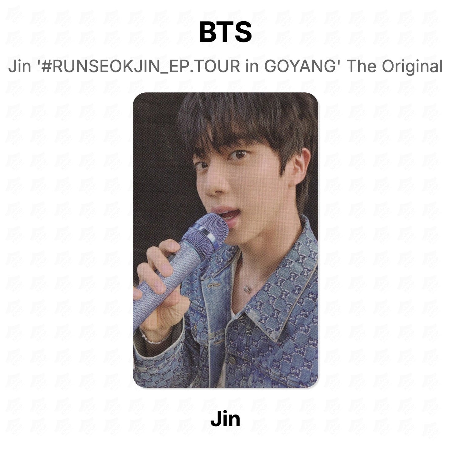 BTS Jin '#RUNSEOKJIN_EP.TOUR in GOYANG' The Original Official Photocard