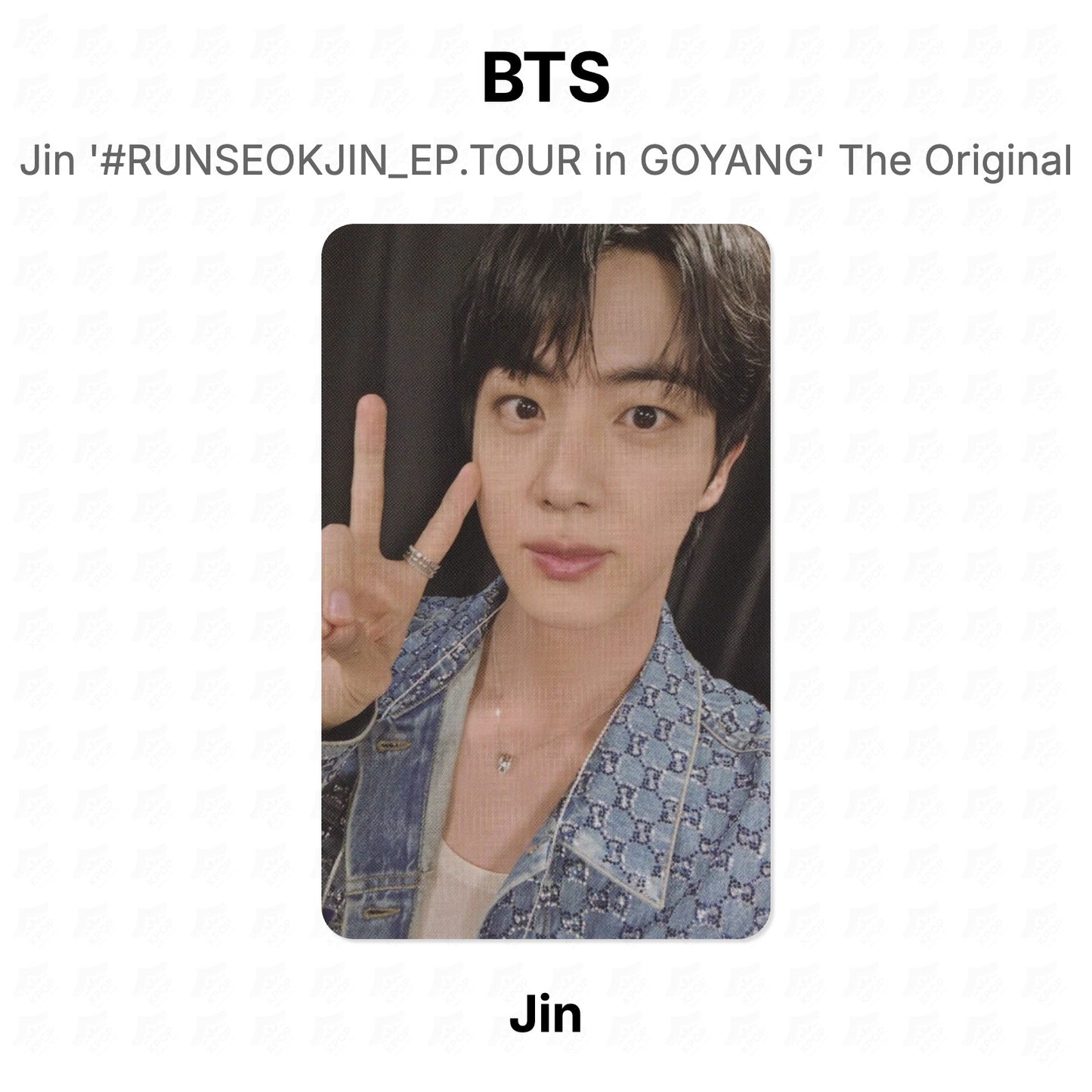 BTS Jin '#RUNSEOKJIN_EP.TOUR in GOYANG' The Original Official Photocard