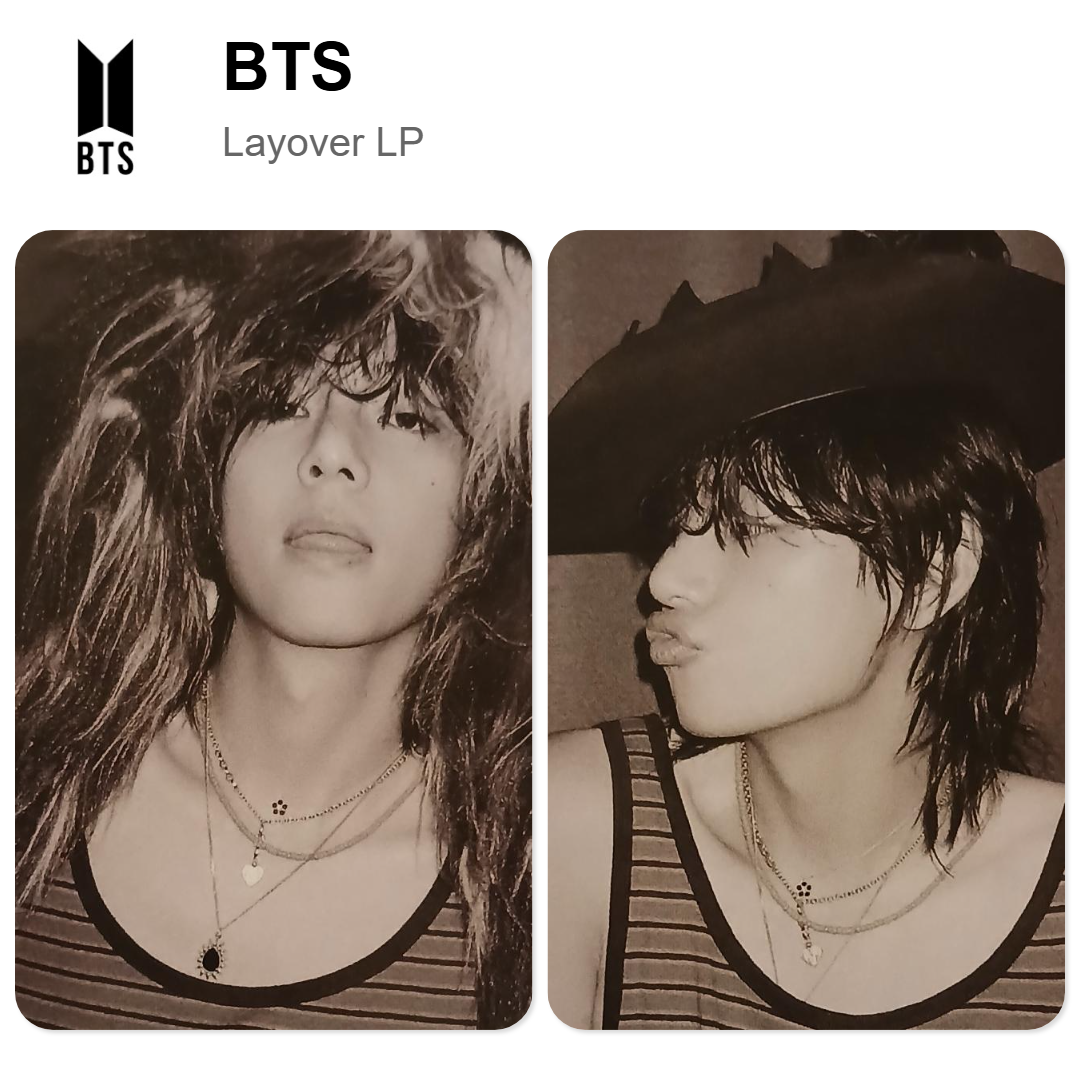 BTS Layover LP Official Photocard