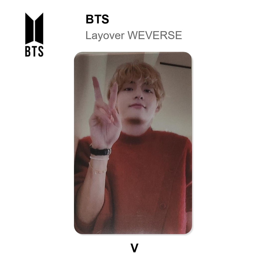 BTS Layover WEVERSE officiellt Photocard
