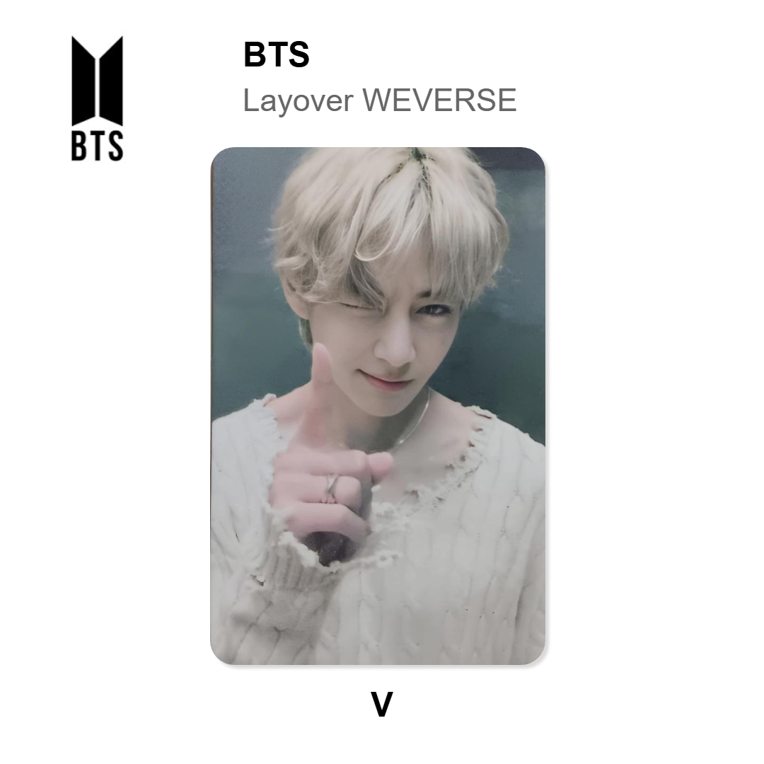 BTS Layover WEVERSE officiellt Photocard