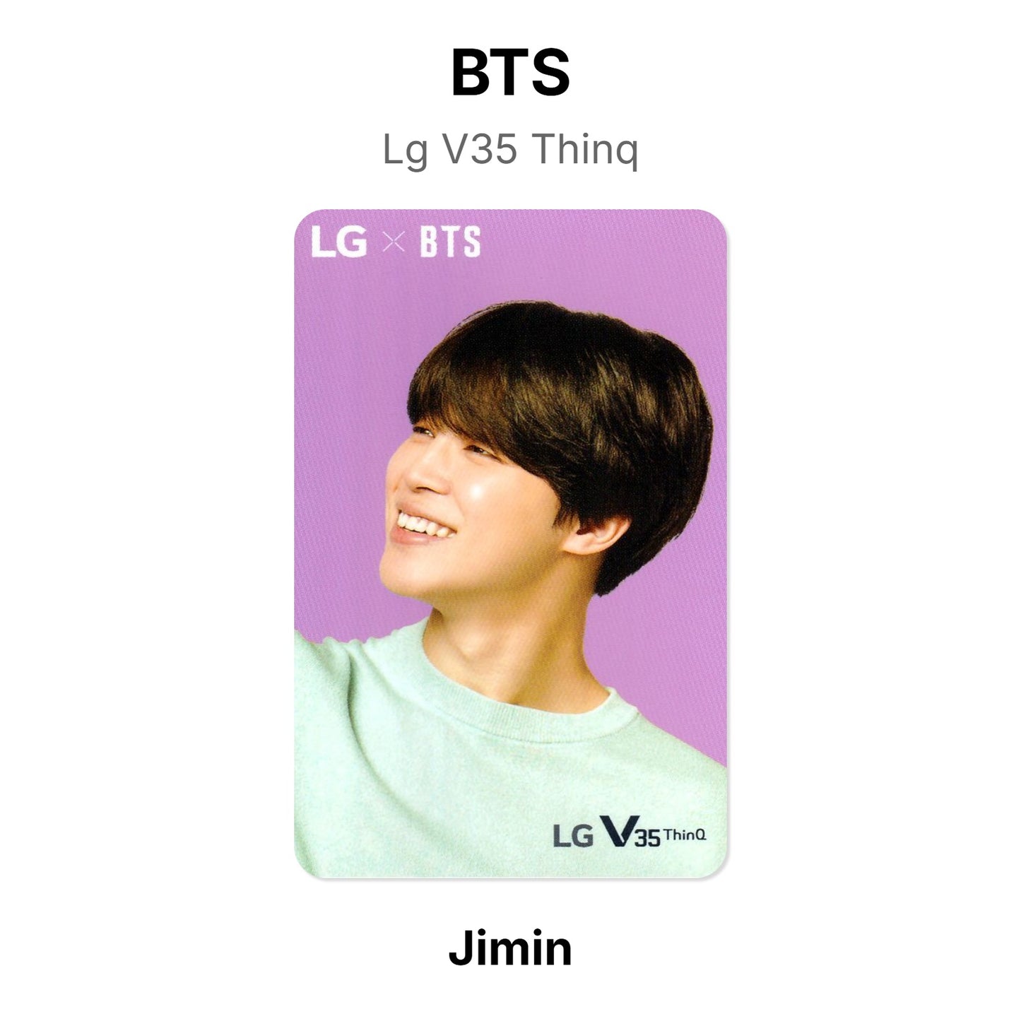 BTS Lg V35 Thinq photocard oficial