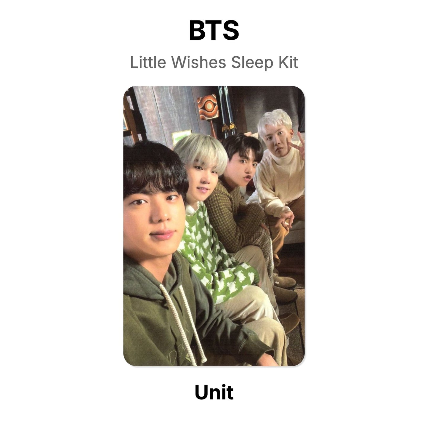 BTS Little Wishes Sleep Kit Official Photocard