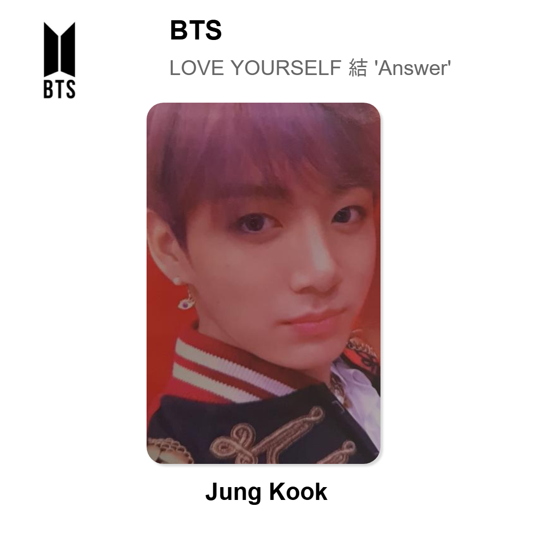 BTS LOVE YOURSELF 結 'Answer' Official Photocard