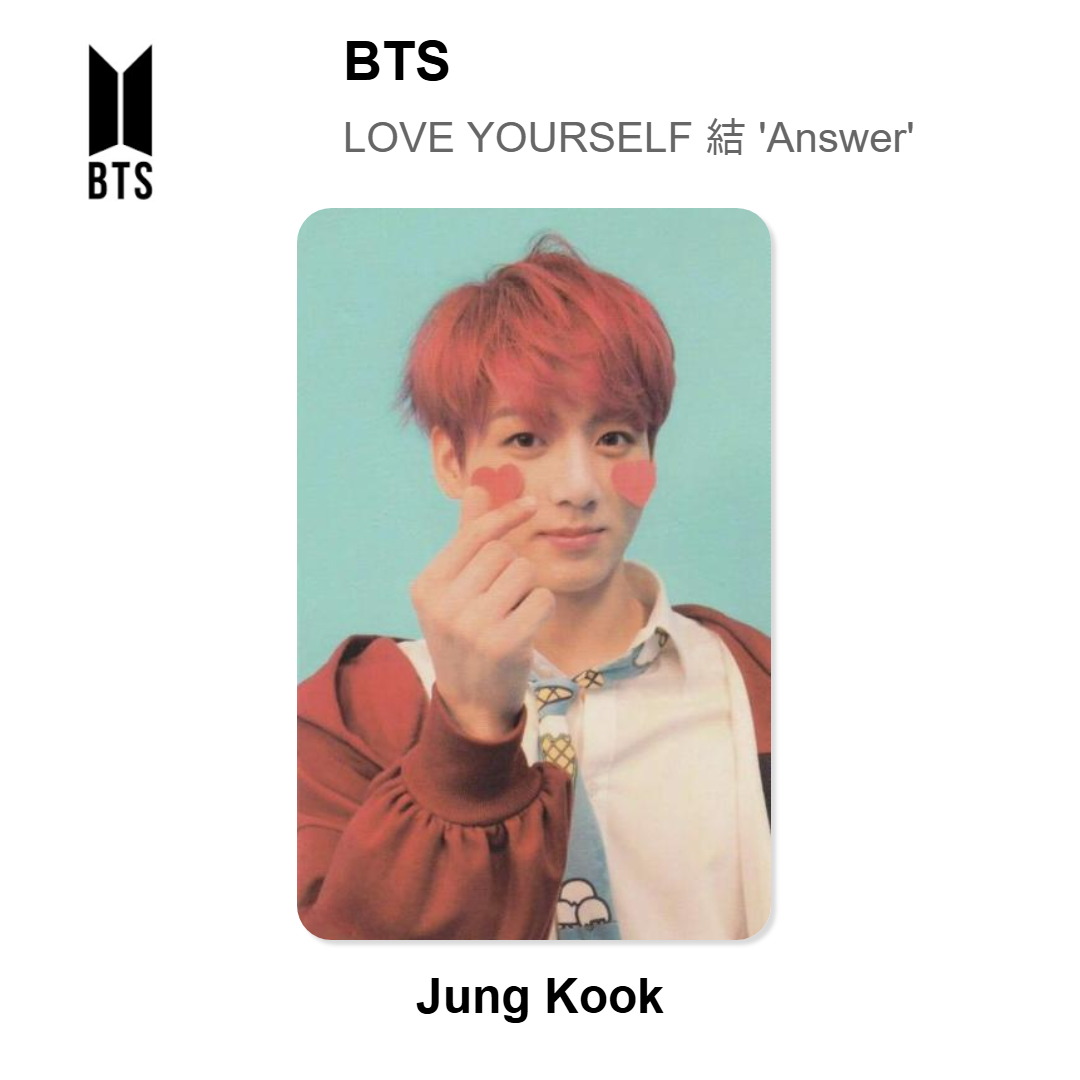 BTS LOVE YOURSELF 結 'Answer' Official Photocard
