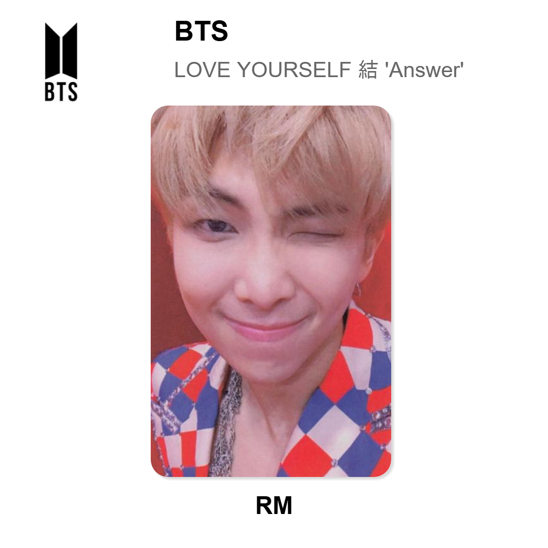 BTS LOVE YOURSELF 結 'Answer' Official Photocard