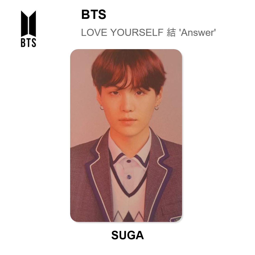 BTS LOVE YOURSELF 結 'Answer' Official Photocard