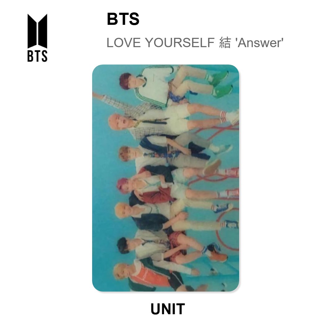 BTS LOVE YOURSELF 結 'Answer' Official Photocard
