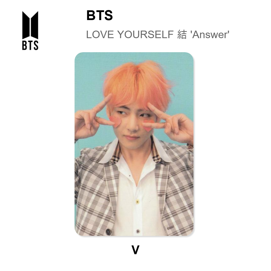 BTS LOVE YOURSELF 結 'Answer' Official Photocard
