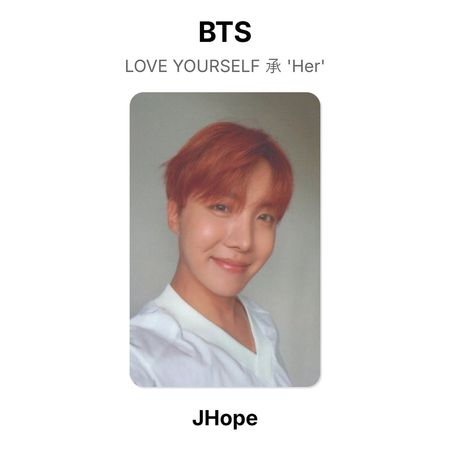BTS LOVE YOURSELF 承 'Her' Offizielle Photocard