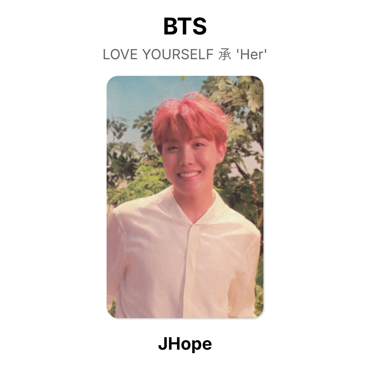 BTS LOVE YOURSELF 承 'Her' Offizielle Photocard