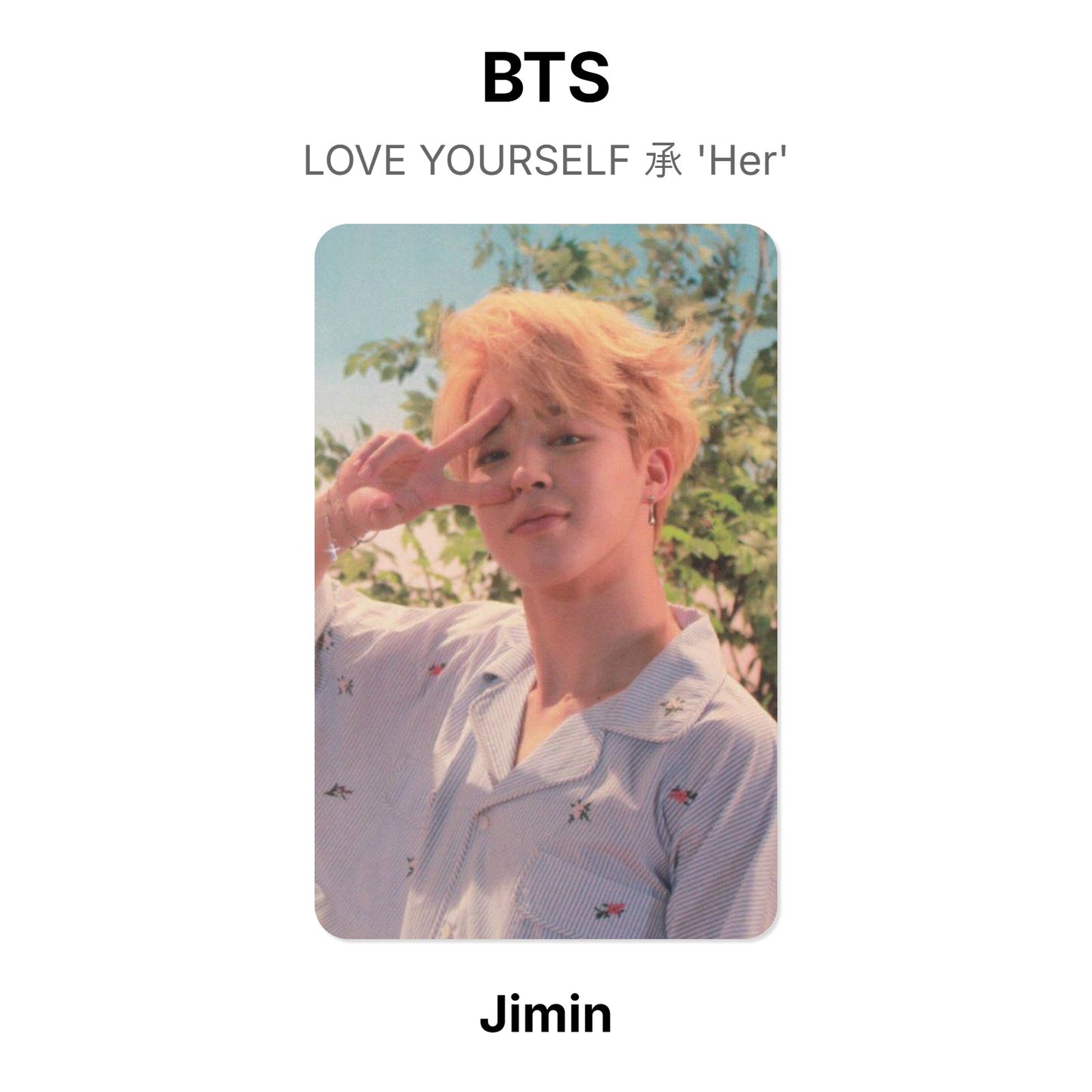 BTS LOVE YOURSELF 承 'Her' Offizielle Photocard