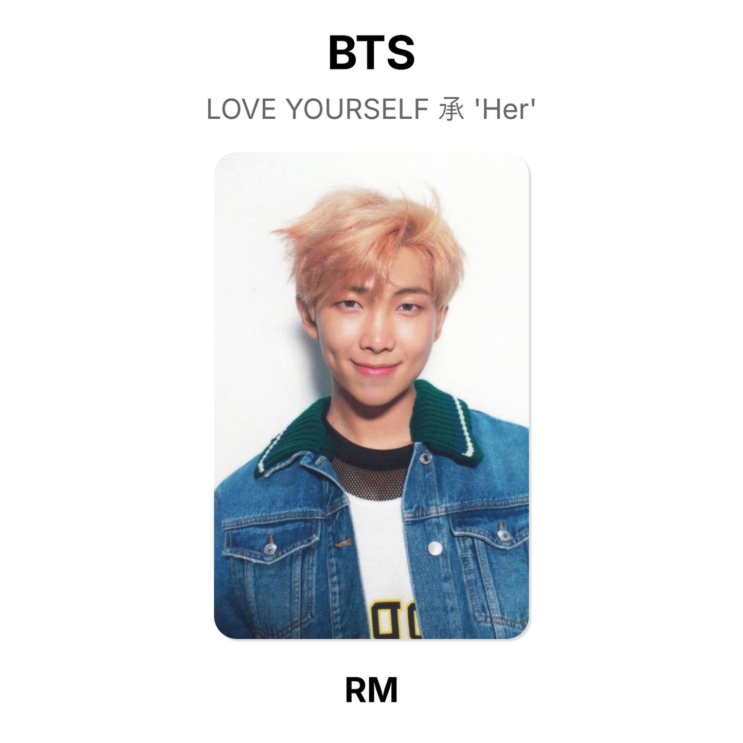 BTS LOVE YOURSELF 承 'Her' Offizielle Photocard