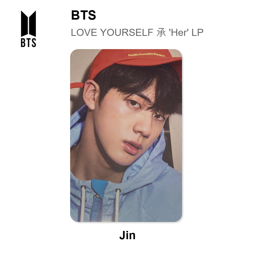 BTS LOVE YOURSELF 承 'Her' LP Official Photocard