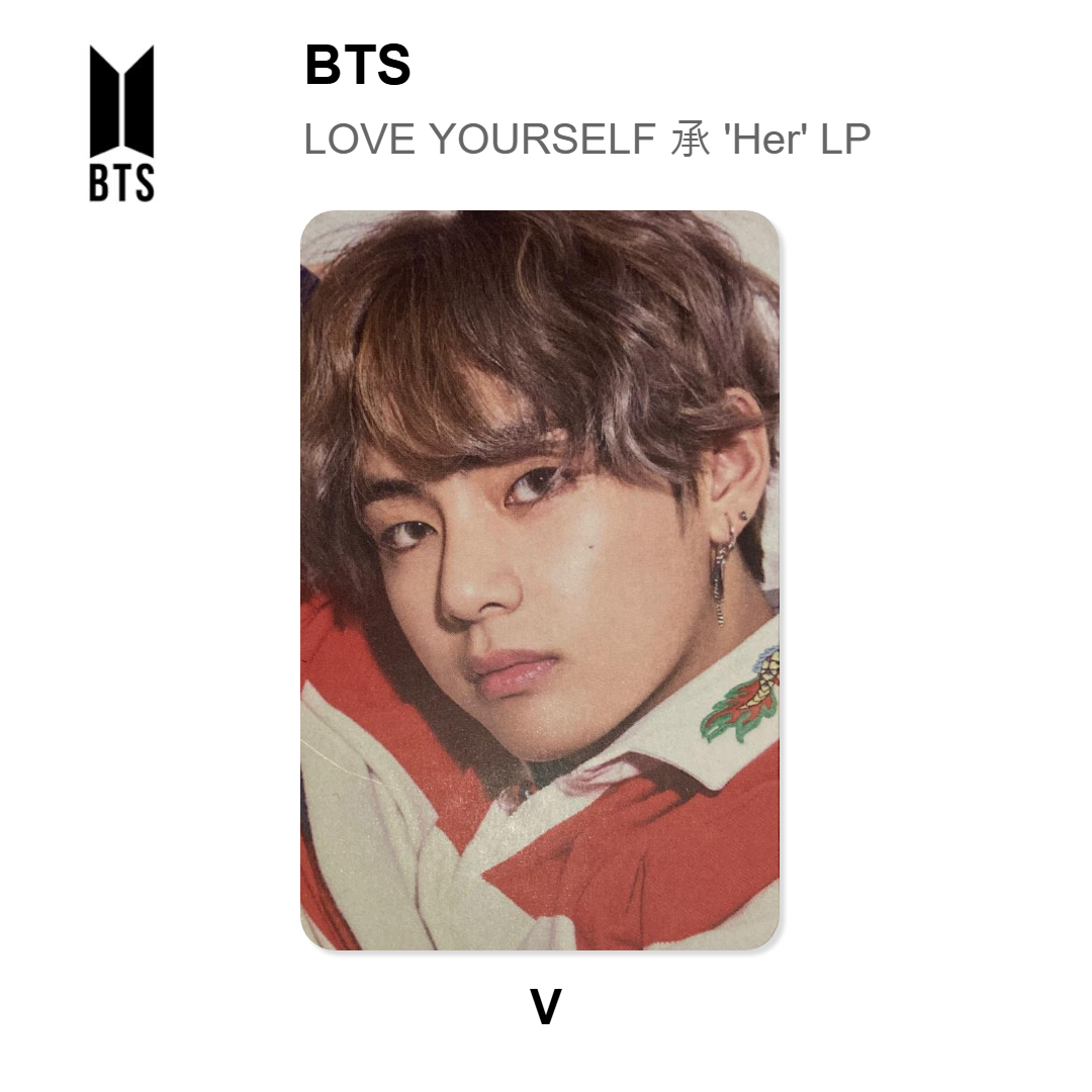 BTS LOVE YOURSELF 承 'Her' LP Official Photocard