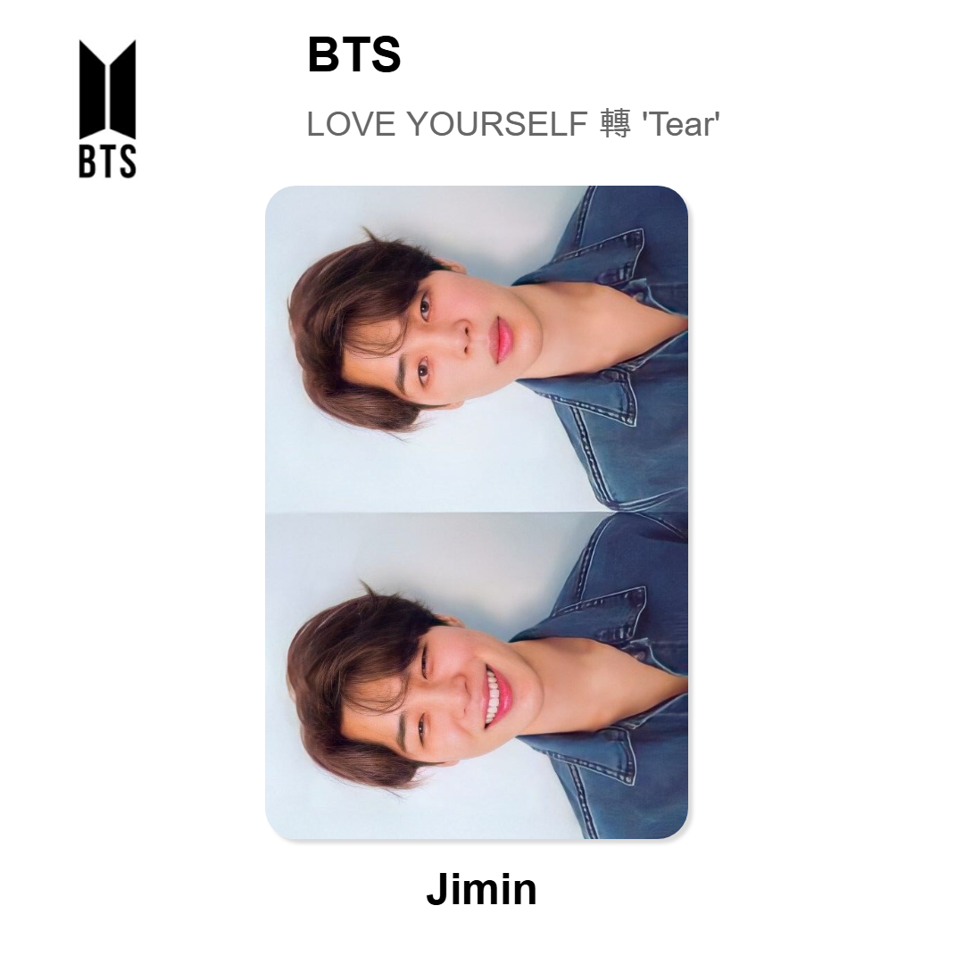 BTS LOVE YOURSELF 轉 'Tear' Official Photocard
