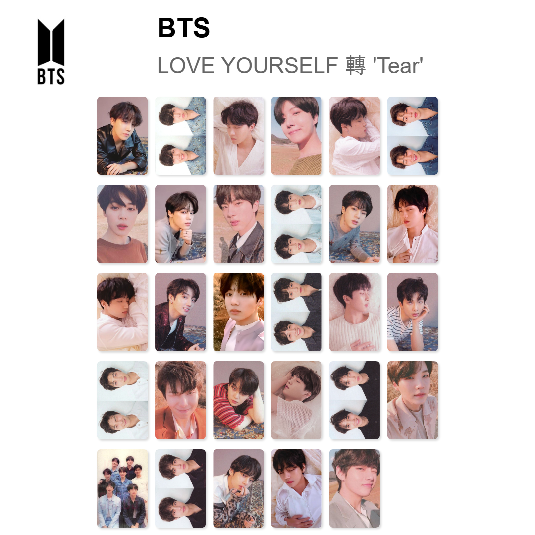 BTS LOVE YOURSELF 轉 'Tear' Official Photocard