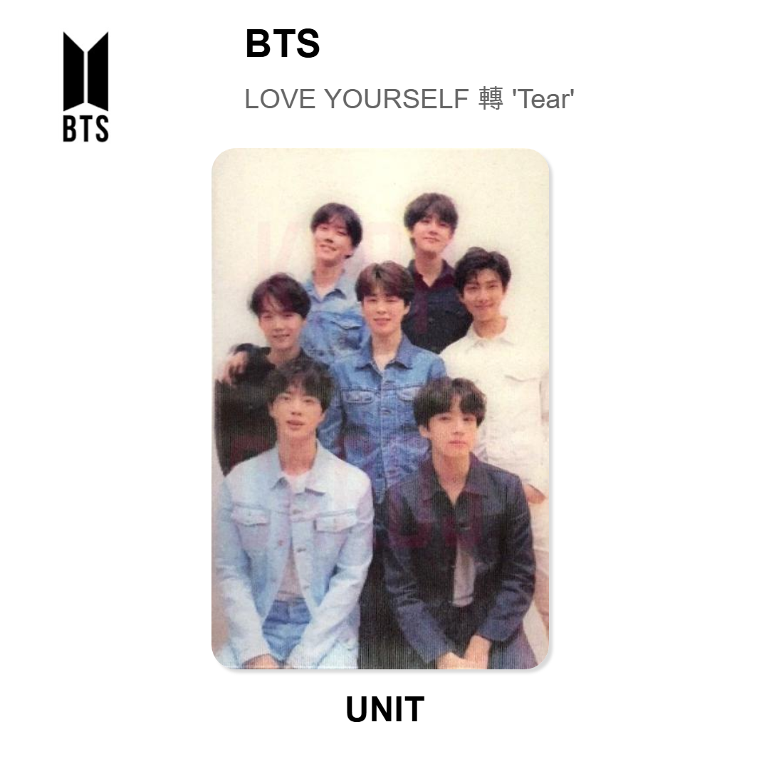 BTS LOVE YOURSELF 轉 'Tear' Official Photocard