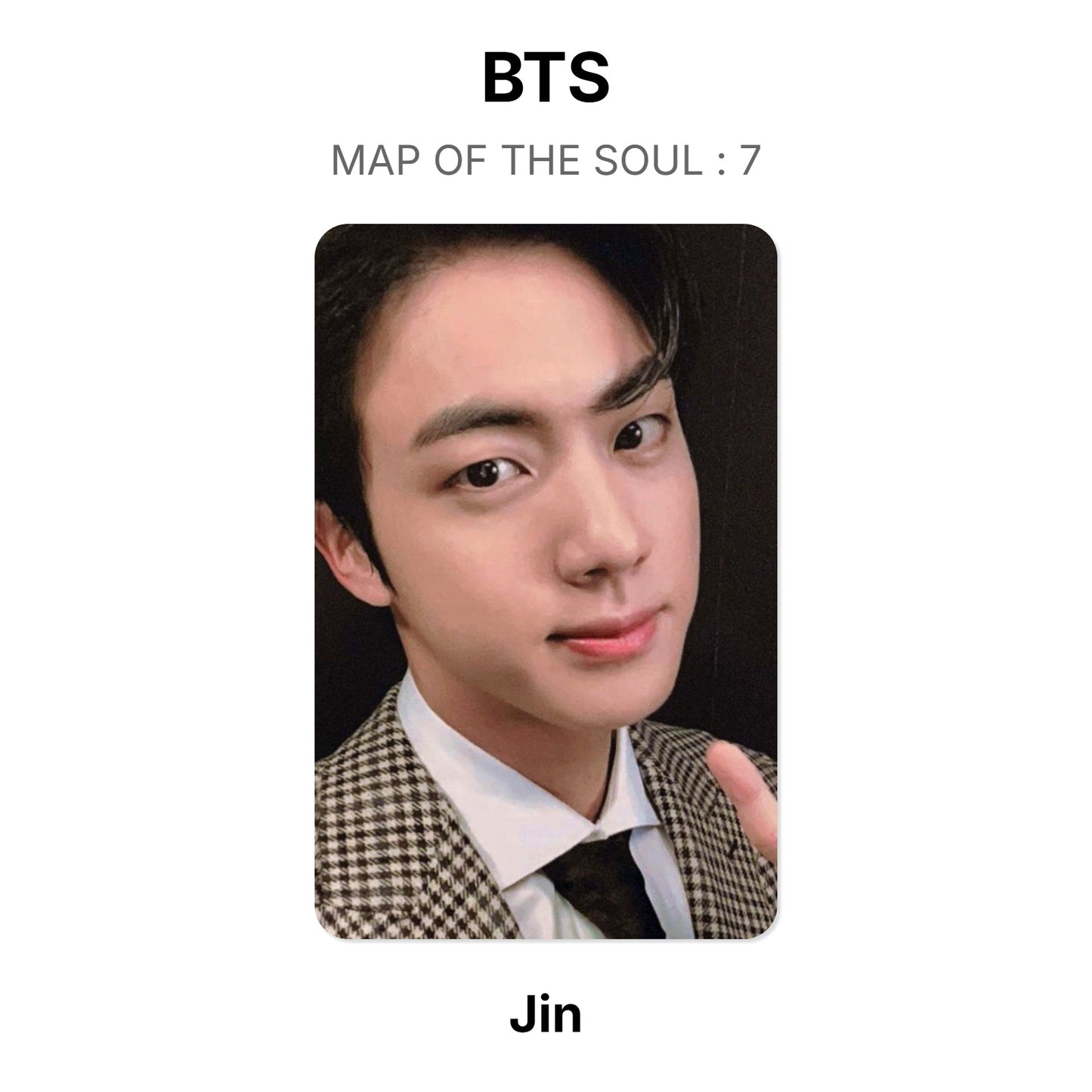 BTS MAP OF THE SOUL : 7 photocard oficial