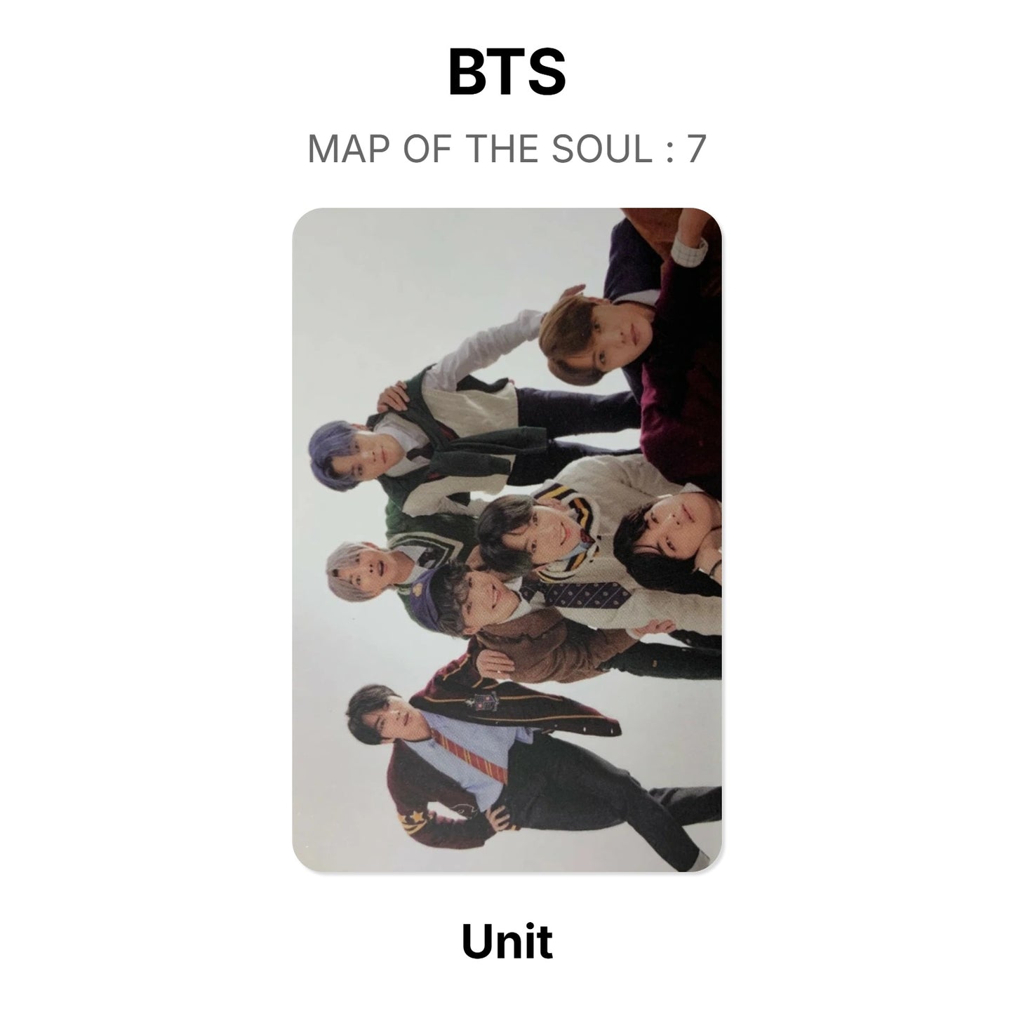 BTS MAP OF THE SOUL : 7 photocard oficial