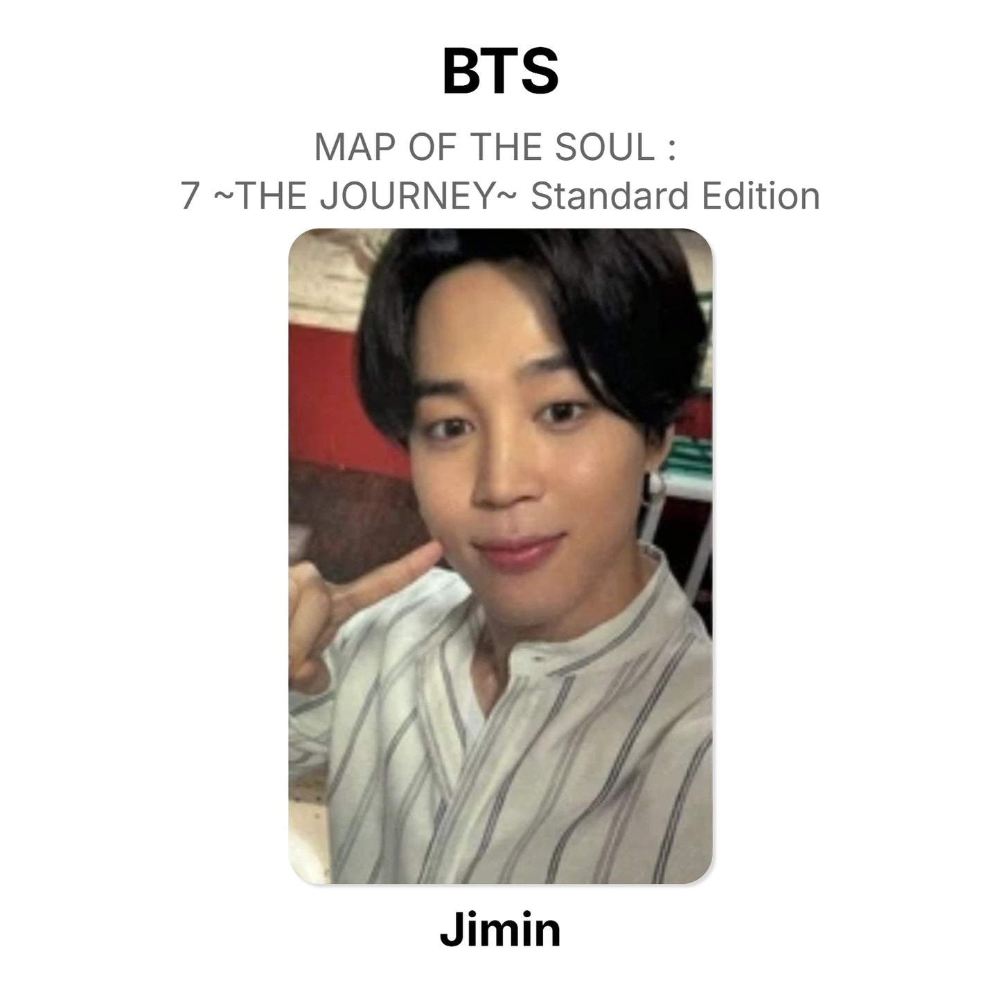 BTS MAP OF THE SOUL : 7 ~THE JOURNEY~ Standard Edition Official Photocard