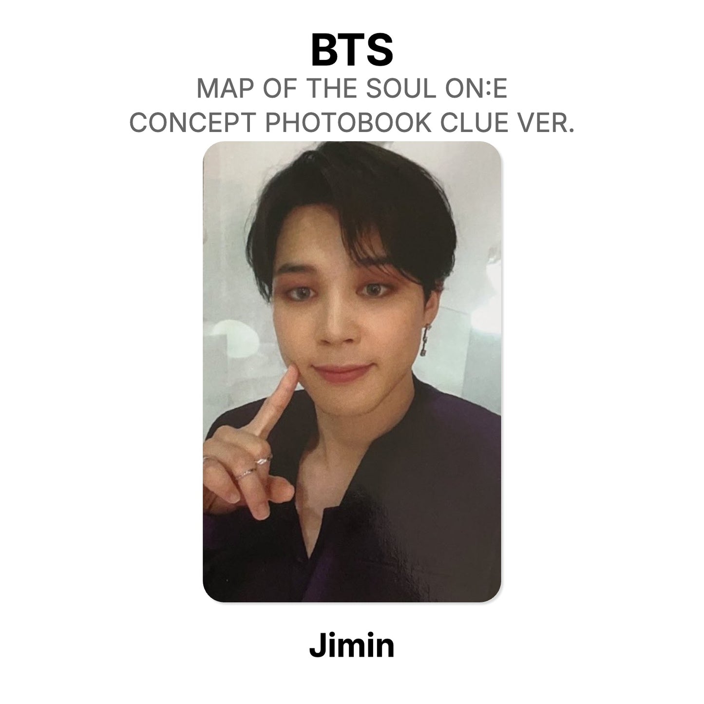 BTS MAP OF THE SOUL ON:E CONCEPT PHOTOBOOK CLUE VER. Official Photocard