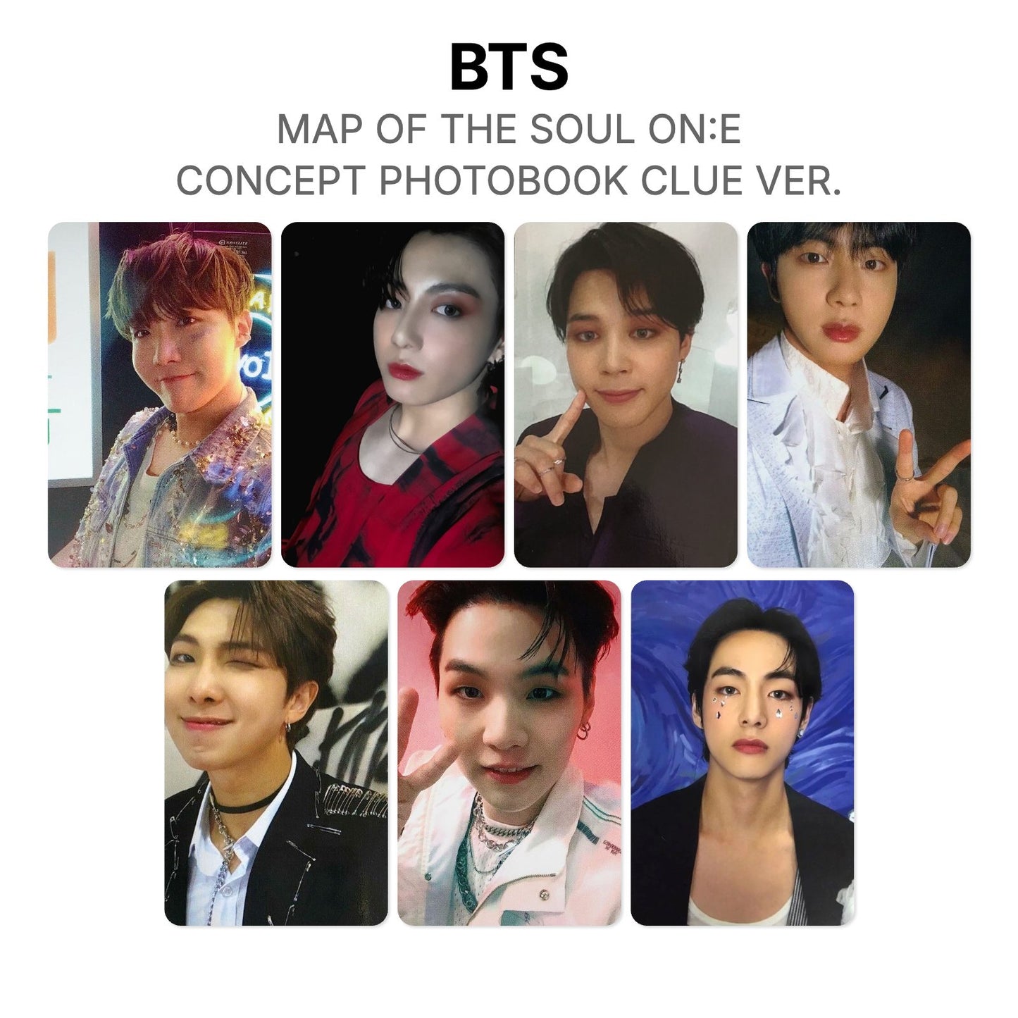 BTS MAP OF THE SOUL ON:E CONCEPT PHOTOBOOK CLUE VER. Official Photocard
