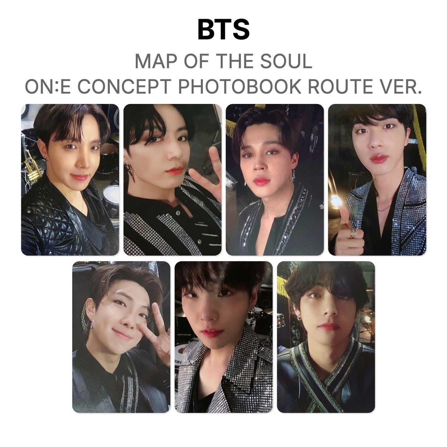 BTS MAP OF THE SOUL ON:E CONCEPT PHOTOBOOK ROUTE VER. Offizielle Photocard