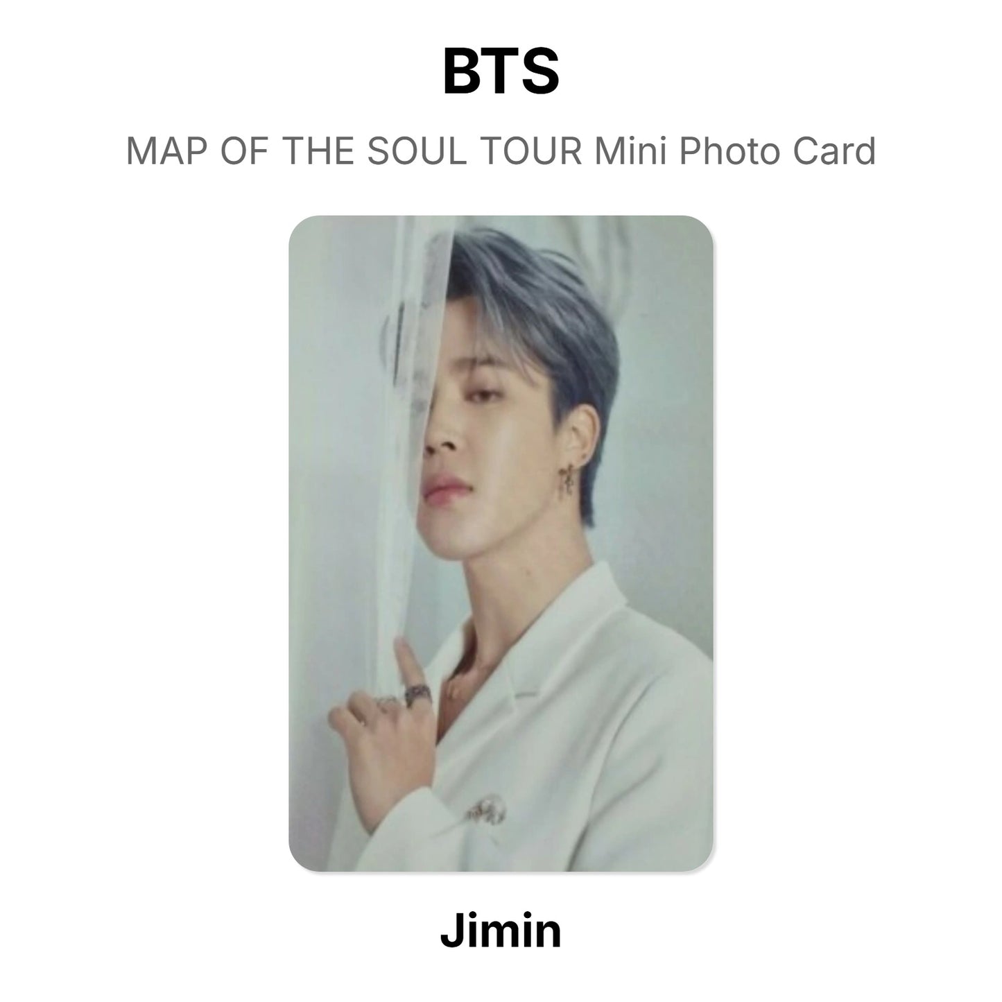 BTS MAP OF THE SOUL TOUR Mini Photo Card Offizielle Photocard