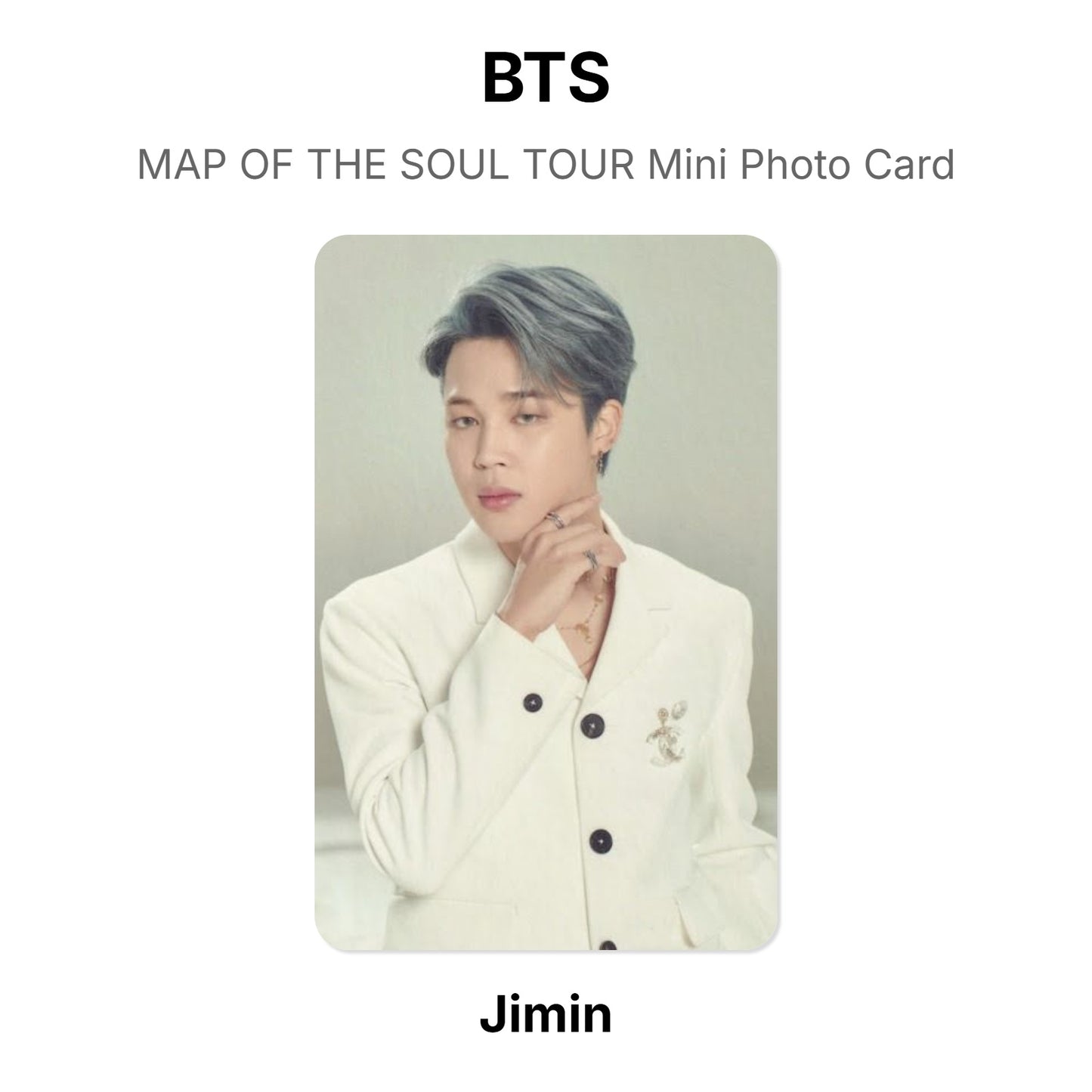 BTS MAP OF THE SOUL TOUR Mini Photo Card Offizielle Photocard