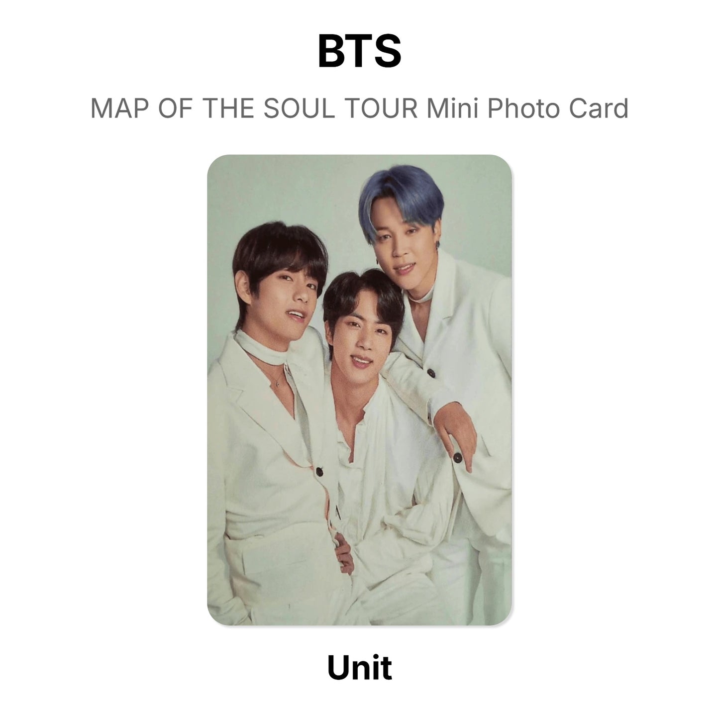BTS MAP OF THE SOUL TOUR Mini Photo Card Offizielle Photocard