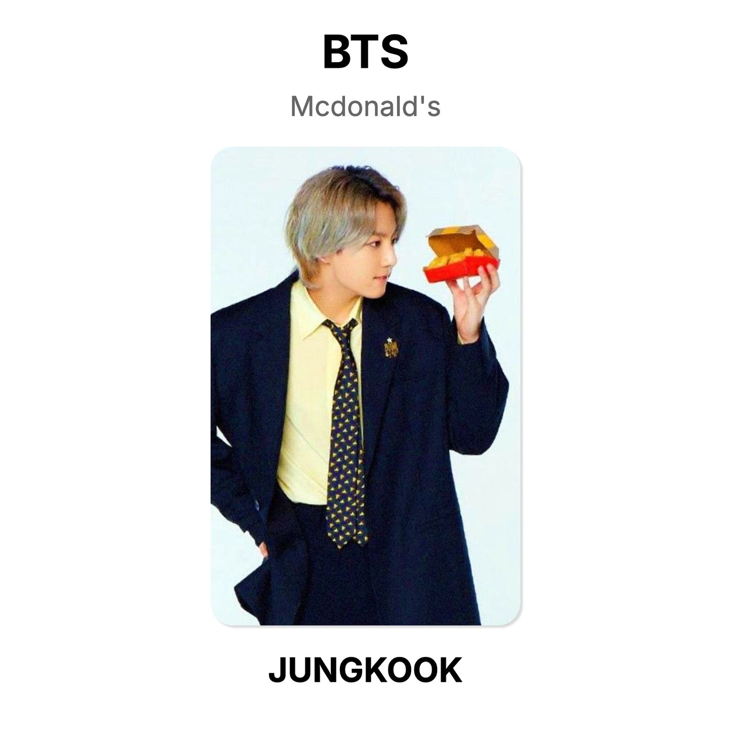 BTS Mcdonald's Offizielle Photocard