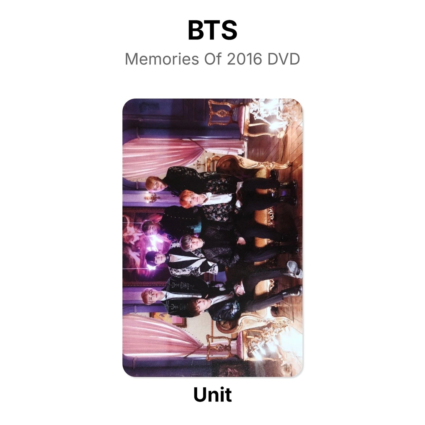 BTS Memories Of 2016 DVD Official Photocard