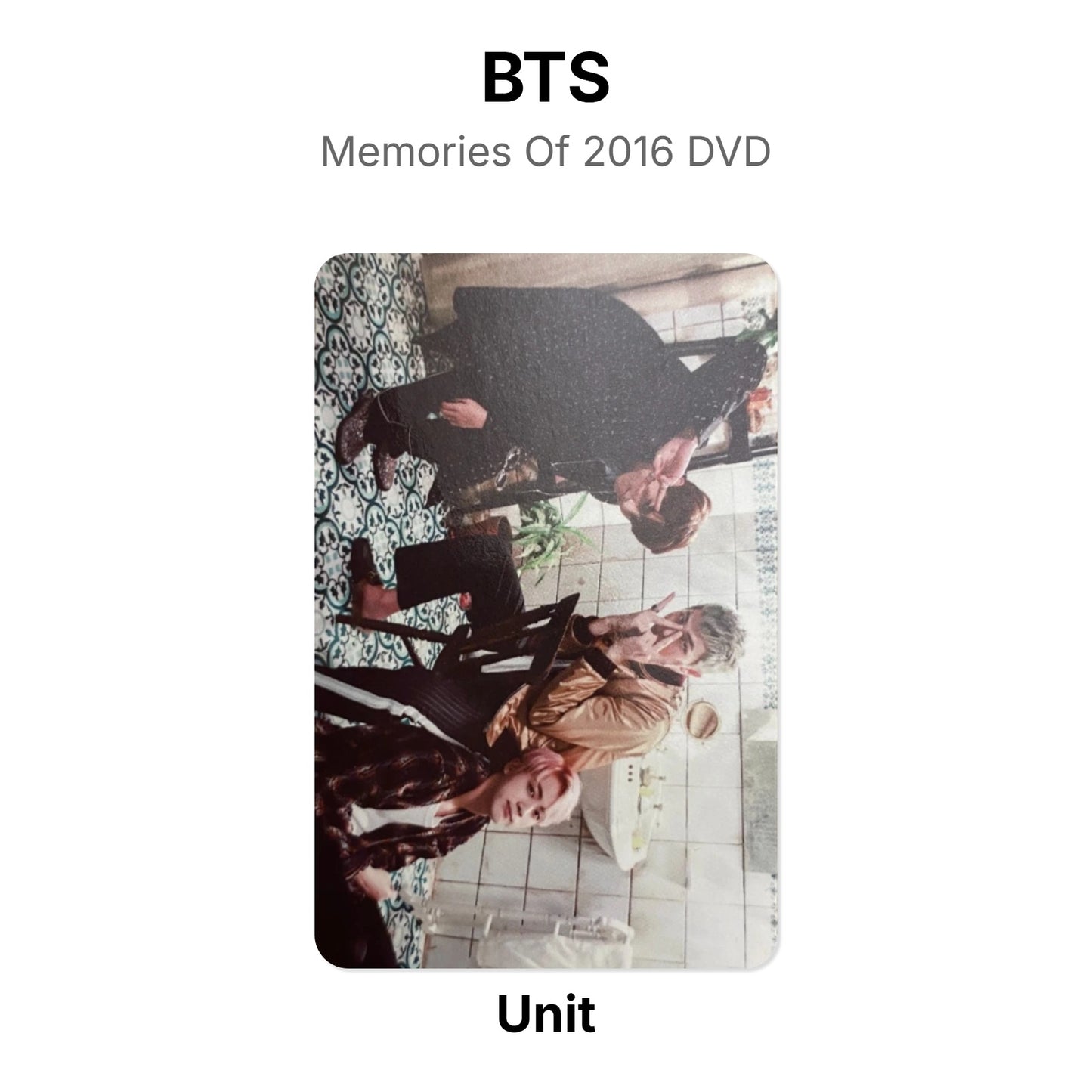 BTS Memories Of 2016 DVD Official Photocard