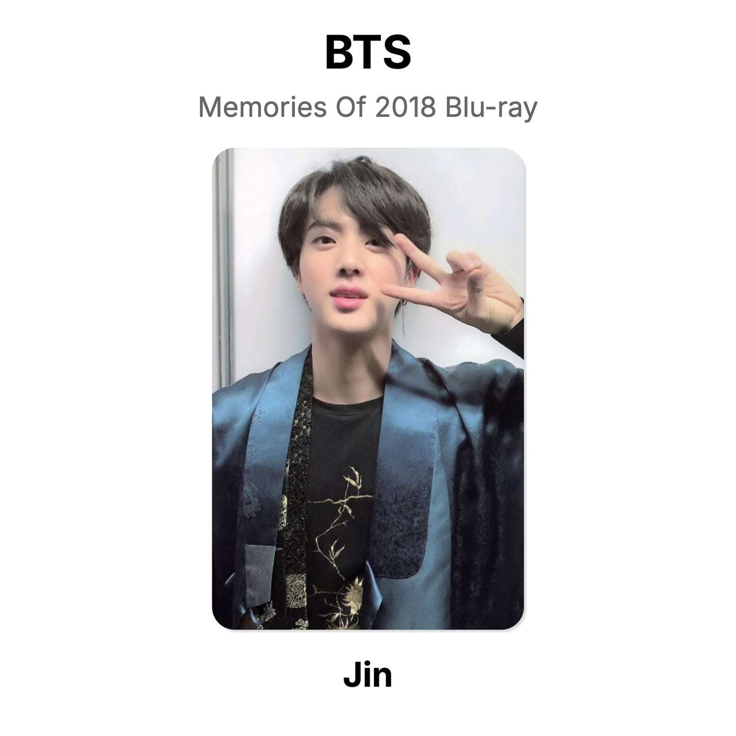 BTS Memories Of 2018 Blu-ray Offizielle Photocard