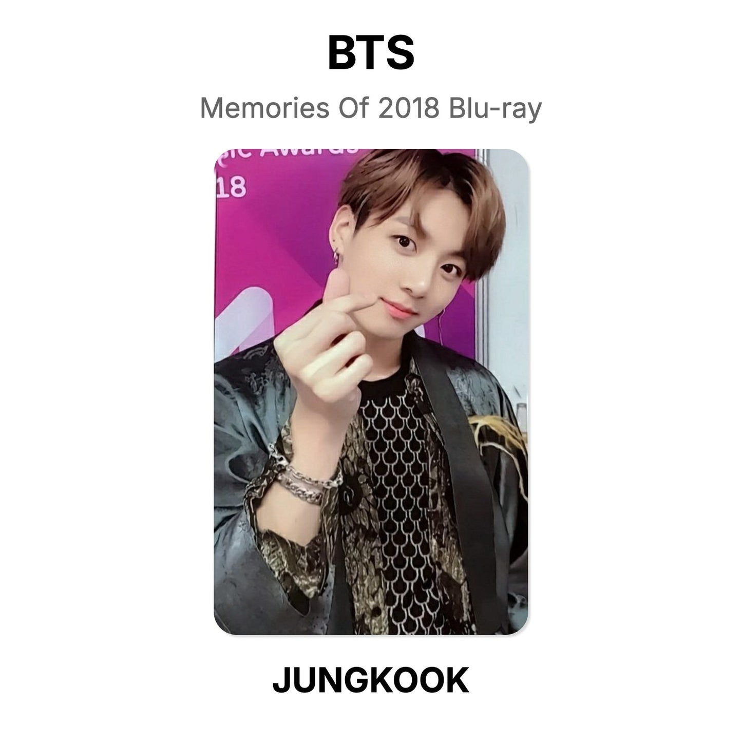 BTS Memories Of 2018 Blu-ray Offizielle Photocard