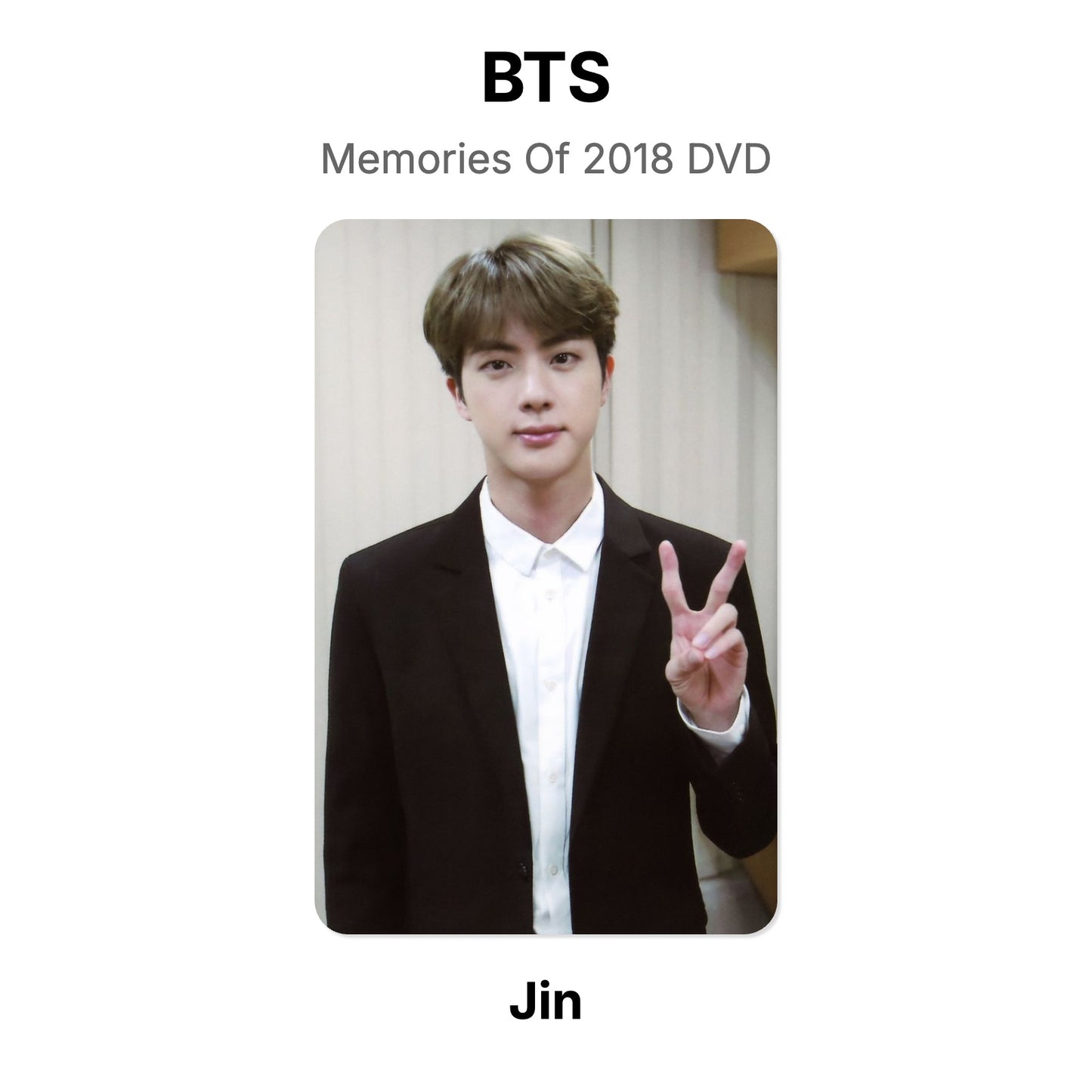 BTS Memories Of 2018 DVD Offizielle Photocard