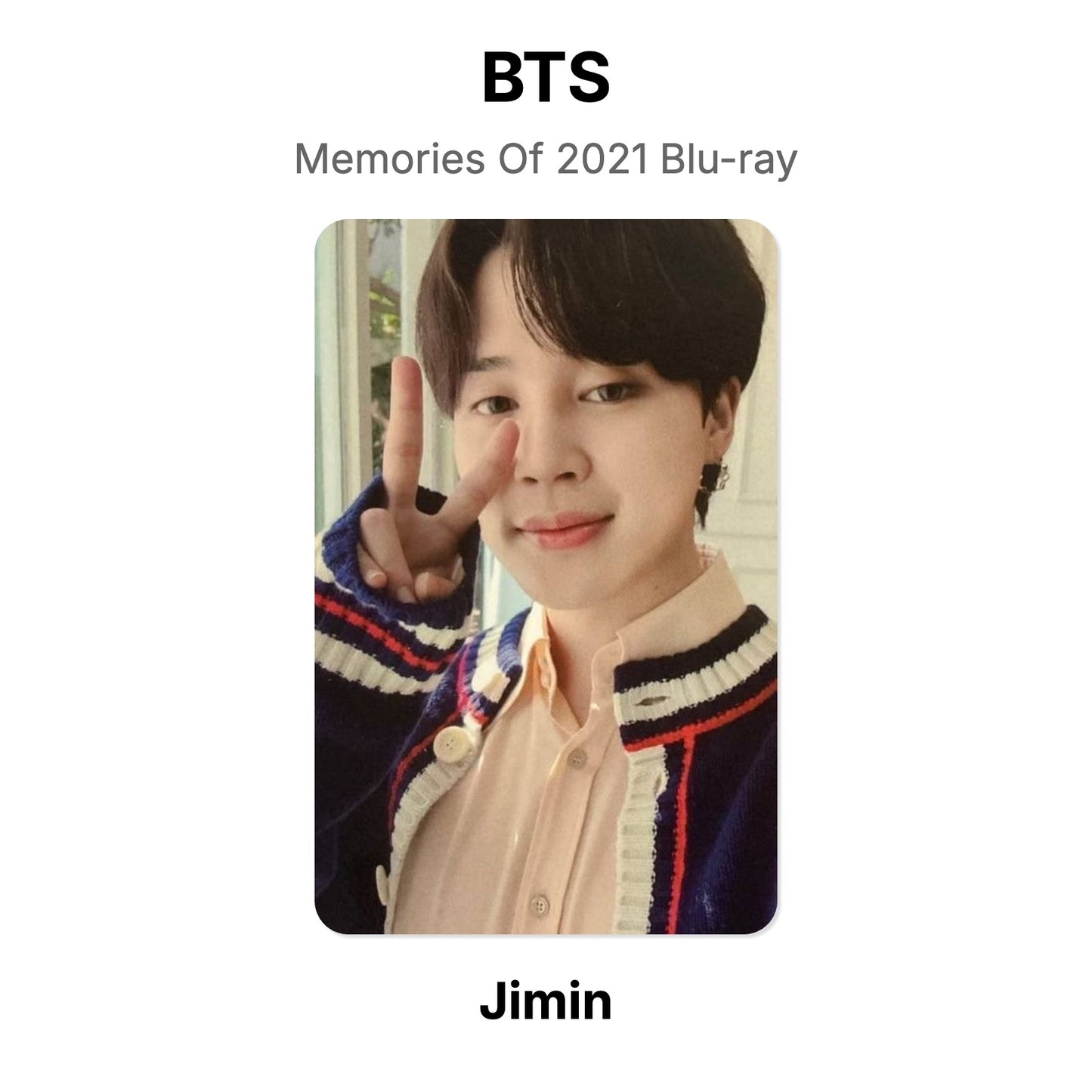 BTS Memories Of 2021 Blu-ray Official Photocard