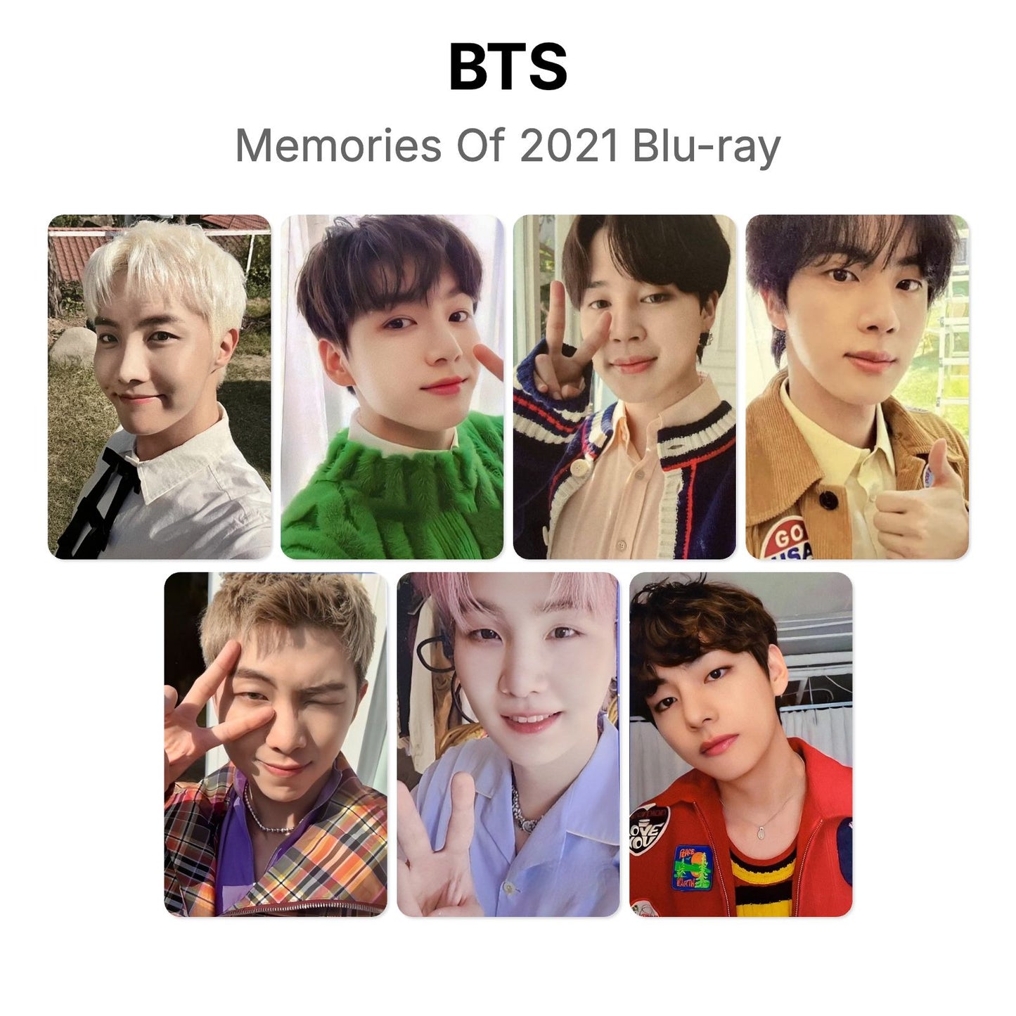 BTS Memories Of 2021 Blu-ray Official Photocard