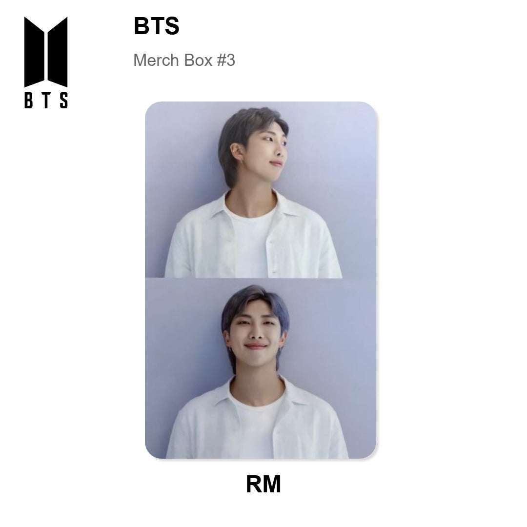 BTS Merch Box #3 Offizielle Photocard