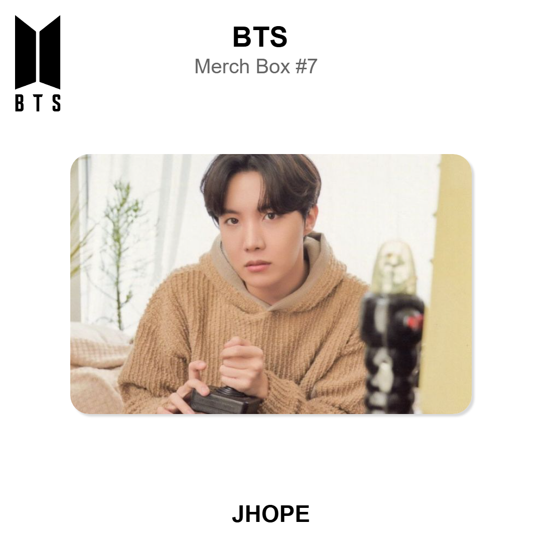 BTS Merch Box #7 photocard ufficiale