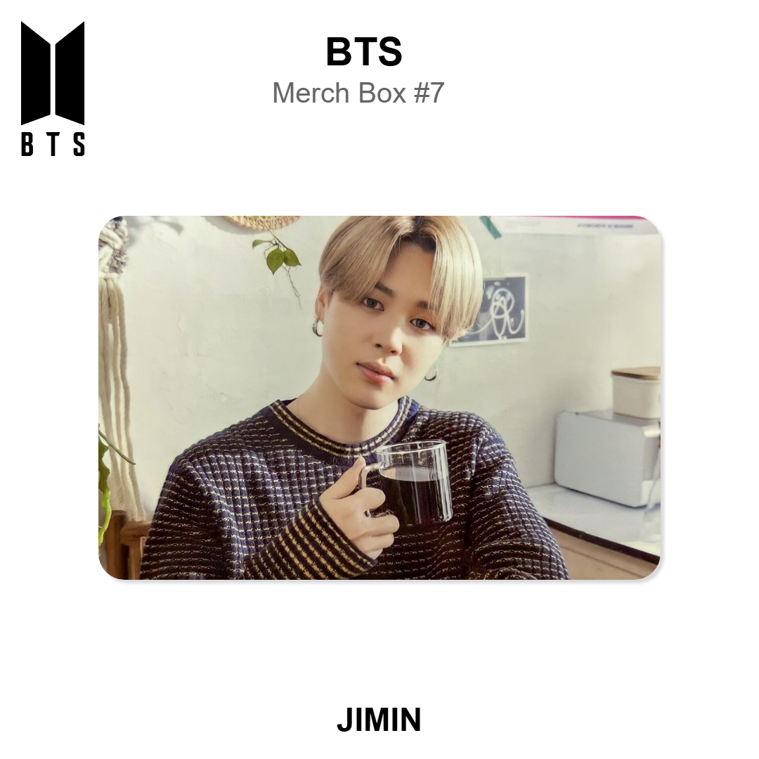 BTS Merch Box #7 photocard ufficiale