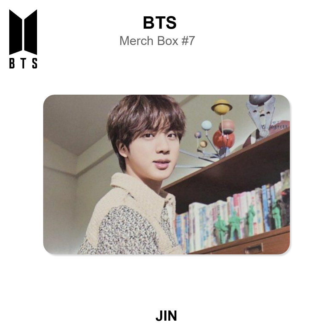 BTS Merch Box #7 photocard ufficiale